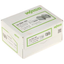 Belysningsklemme Elektrisk samlemuffe 1-polet 24A 400V Fjederklemme Sæt med 100 stk WAGO WAGO-224-101*P100