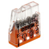 3-wire installation connector for 0.5-2.5mm2 solid wire orange set of 100 pieces Wago WAGO-2273-203*P100
