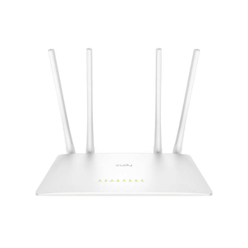 เราเตอร์ Wi-Fi 5 AC1200 ดูอัลแบนด์ 2.4GHz 5GHz 1200Mbps 4 เสาสัญญาณ WAN LAN AP WISP Range Extender สัญญาณเสถียร CUDY WR1200
