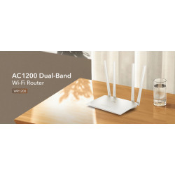Wi-Fi 5 AC1200 双频路由器 2.4GHz 5GHz 1200Mbps 4天线 WAN LAN AP WISP 信号扩展器 稳定覆盖 CUDY WR1200