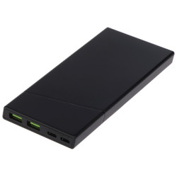 Powerbank 10000mAh 18W USB-C PD 3.0 Ultra Charge Pass-Through Li-Poly Black Fast Mobile Charging Green Cell POWERPLAY-10S-GC
