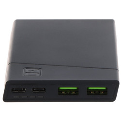 Powerbank 10000mAh 18W USB-C PD 3.0 Ultra Charge Pass-Through Li-Poly Black Fast Mobile Charging Green Cell POWERPLAY-10S-GC