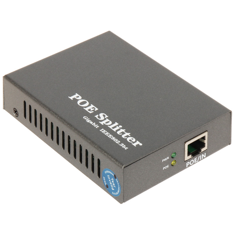 Gigabit PoE сплитер 60W 12V DC адаптер захранващ разклонител IEEE 802.3at/bt метален корпус терминал GTX SPT-POE/12V6A
