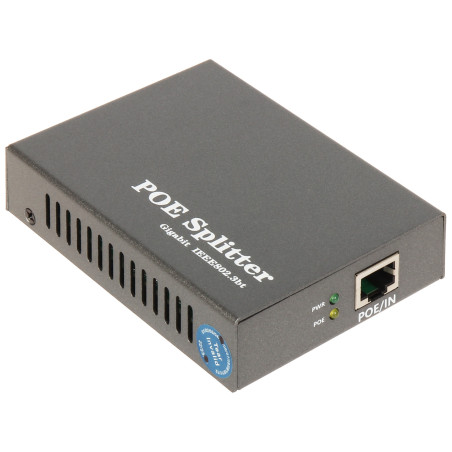 Gigabit PoE Splitter 60W 12V DC Προσαρμογέας Διαχωριστής Τροφοδοσίας IEEE 802.3at/bt Μεταλλικό Περίβλημα Τερματικό GTX SPT-POE/1