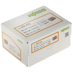 Brza spojnica električna 5-polna instalacijska opružna spojnica 400V 32A set 40 komada pribor Wago WAGO-222-415*P40