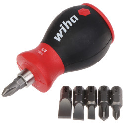 Chave de fenda Multibit com compartimento para bits Stubby curta 6 pontas PH Fenda conjunto de ferramentas WIHA WH-MD/MULTI-1/ST