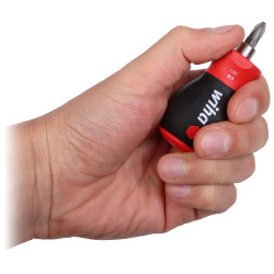 Multibitový šroubovák se zásobníkem na bity Stubby krátký šroubovák 6 koncovek PH ploché sada nářadí WIHA WH-MD/MULTI-1/STUBBY