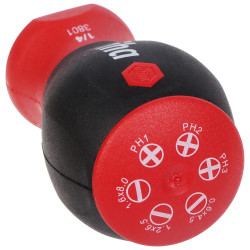 Multibit-kruvikeeraja Stubby-otsikuhoidikuga lühike kruvikeeraja 6 otsikut PH lapik tööriistakomplekt WIHA WH-MD/MULTI-1/STUBBY