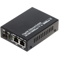 Switch SFP cu 2 porturi Gigabit Ethernet 1x SFP 2x RJ45 Media Converter LAN Expert EXPERT-SFP-1/2