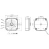 Support mural boîtier de montage pour caméras IP extérieur aluminium blanc entretoise boîte de jonction CCTV DAHUA PFA122-V2