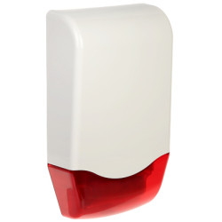 Sirena de alarma exterior óptico-acústica roja de policarbonato 105dB antimanipulación TELMOR TSZ-4D