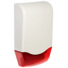 Sirène d'alarme extérieure optique et acoustique rouge polycarbonate 105dB anti-sabotage TELMOR TSZ-4D