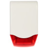 Išorinis optinis-akustinis signalizatorius raudonas polikarbonatas garsus 105dB apsauga nuo sabotažo TELMOR TSZ-4D