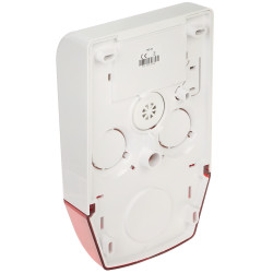 Externe optisch-akoestische alarmsirene rood polycarbonaat luid 105dB sabotagebeveiliging TELMOR TSZ-4D