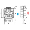 Heizlüfter für Schaltschränke RACK DIN 150W Halbleiterheizung mit Ventilator Delta HVL-031-150W