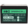 Літый-жалеза-фасфатны акумулятар LiFePO4 12.8V 10Ah Green Cell 12.8V/10AH/LIFEPO4-GC