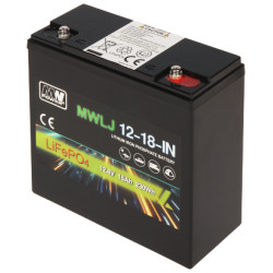 Litija dzelzs fosfāta akumulators LiFePO4 12.8V 18Ah MW Power 12.8V/18AH/LIFEPO4-MWLJ