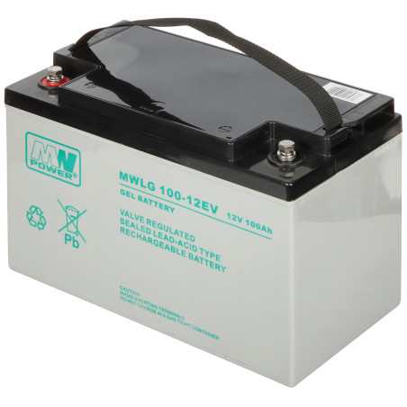 Bateri gel 12V 100Ah bebas penyelenggaraan asid plumbum MW Power 12V/100AH-MWLG