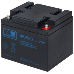 Wartungsfreie AGM Batterie 12V 40Ah für Notstromsysteme MW Power 12V/40AH-MW