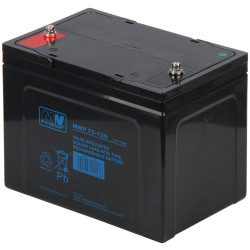 Bateria AGM 12V 75Ah sense manteniment per a sistemes d'alimentació d'emergència MW Power 12V/75AH-MWP