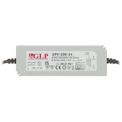 Імпульсны блок сілкавання 24V 8.3A герметычны IP67 200W GLP 24V/8.3A/GPV