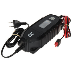 เครื่องชาร์จแบตเตอรี่อัจฉริยะ 6V/12V สำหรับ AGM เจล และตะกั่วกรด พร้อมหน้าจอ LCD Green Cell ACAGM07-GC