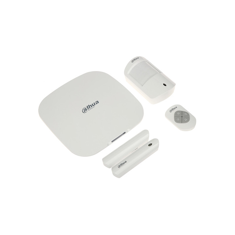 Безжичен алармен комплект AirShield 868MHz контролен панел детектор магнитен контакт дистанционно управление DAHUA ART-ARC3800H-