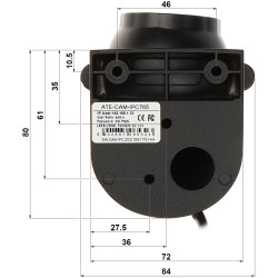 Mobiilne IP-kaamera 1080p 2.8 mm AUTONE ATE-CAM-IPC765