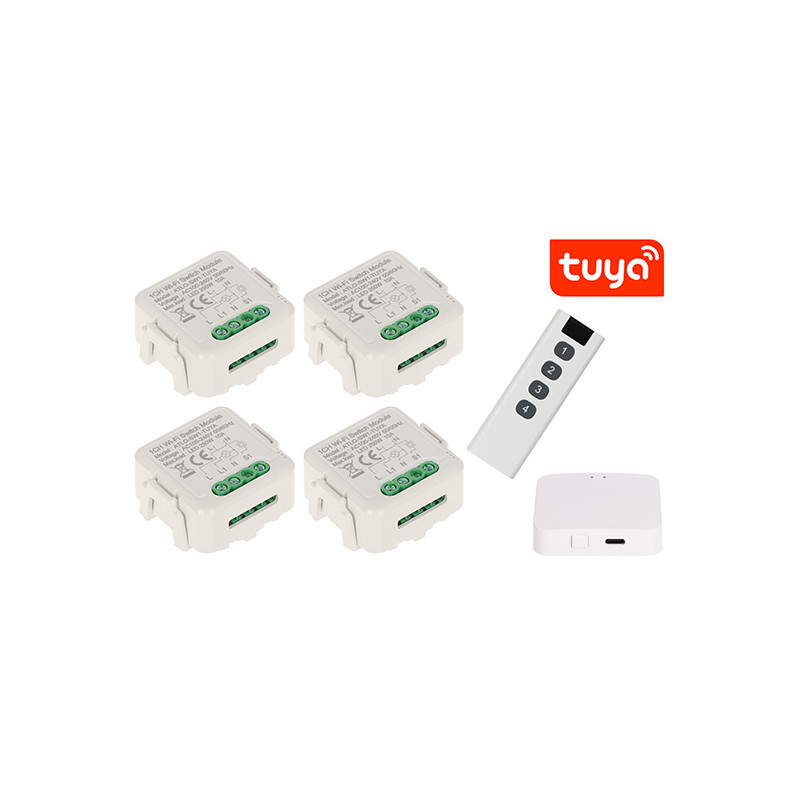 Σετ 4 έξυπνων ελεγκτών φωτισμού LED Wi-Fi ZigBee Tuya Smart ATLO ATLO-SW1-TUYA-ATLO-SW-TUYA-4