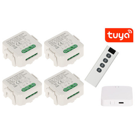 4个智能LED照明控制器套装 Wi-Fi ZigBee Tuya Smart ATLO ATLO-SW1-TUYA-ATLO-SW-TUYA-4
