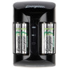 מטען לסוללות AA ו-AAA מסוג Ni-MH עם סט של 4 סוללות AA 2000mAh ENERGIZER BAT-RECHARGE/PRO