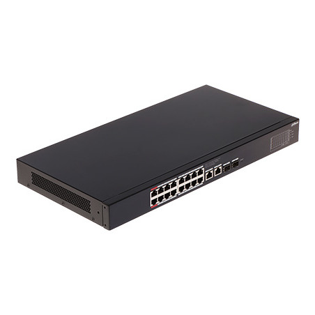 家庭およびオフィスネットワーク向け16ポート10/100/1000 Mbps PoEスイッチ 2 SFPポート付き DAHUA CS4220-16GT-240