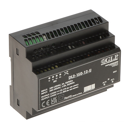 Schakelende voeding 12V DC 150W voor DIN-rail Delta DL2-150-12-U