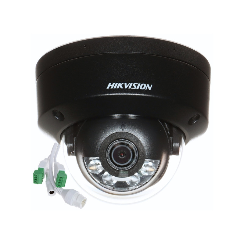 Câmera IP antivandalismo 4 Mpx Smart Hybrid Light AcuSense Hikvision DS-2CD2143G2-LIS2U 2.8MM BLACK PL
