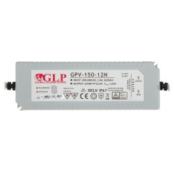 Ερμητικό τροφοδοτικό μεταγωγής IP67 12V DC 12.5A 150W για LED και CCTV επαγγελματικό σταθεροποιημένο GLP 12V/12.5A/GPV