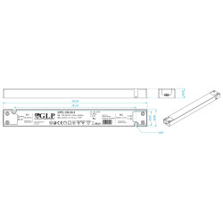 24V DC 4.17A 100W LED 슬림 가구용 스위칭 전원 공급 장치 GLP 24V/4.17A-GTPCS