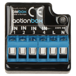 Trigger azioni intelligente Wi-Fi 230V AC 4 ingressi controller domotica μWiFi controllo smart home BleBox ACTIONBOX/BLEBOX