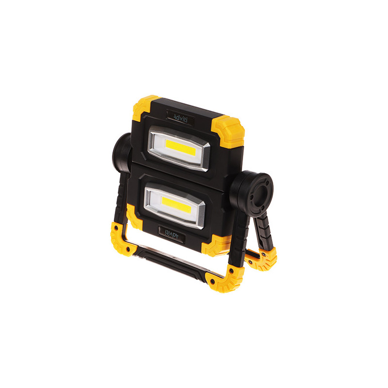 Akku LED Strahler 2x10W 1200lm IP44 USB-C Powerbank Tragbarer Arbeitsstrahler Werkstattstrahler ADVITI AD-NR-6466L4