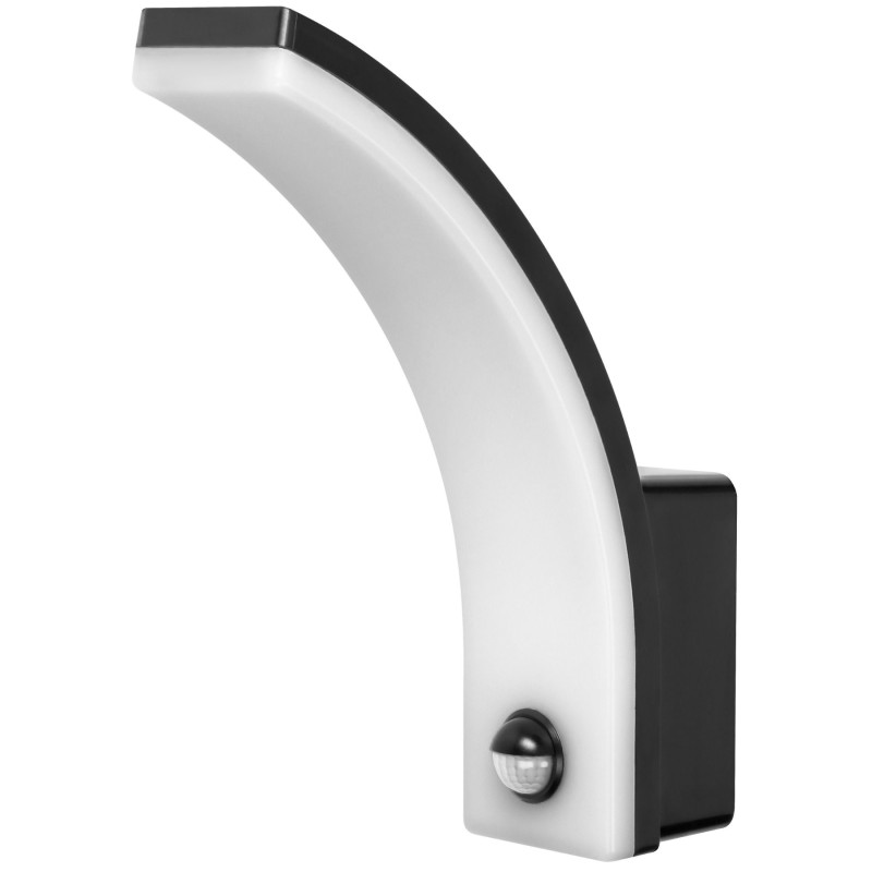 Lámpara LED de pared para jardín 20W 2000lm IP65 con sensor de movimiento PIR y crepuscular negra FRENIT ADVITI AD-OP-6204BLPMR4