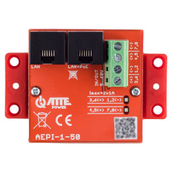 מתאם מתח PoE Gigabit Injector 90W פסיבי 802.3af/at RJ45 למצלמות IP ורשתות LAN ATTE AEPI-1-50