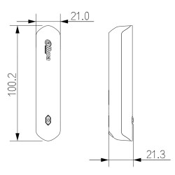 Extension d'entrée sans fil 868 MHz portée 1200 m pour systèmes d'alarme DAHUA ARM310-W2(868)