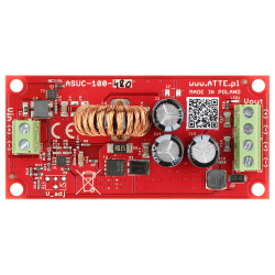 ממיר מתח DC/DC Step-up להעלאת מתח 10-30V ל-48V 120W מודול ספק כוח מייצב מתח ATTE ASUC-100-480-OF