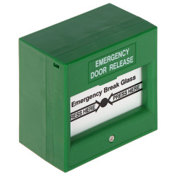 Groene nooddeurontgrendelingsknop NO/NC voor toegangscontrole en alarmsystemen DAHUA ASF921