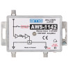 Abonentforsterker 2-utganger justerbar DVB-T2 VHF UHF LTE 5G-filter TV-signaldeler AMS AWS-1142
