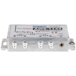 Antennenverstärker für Teilnehmer 4-fach Verstärkungsregelung 17dB aktiver Verteiler für terrestrisches TV-Signal AMS AWS-1144