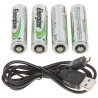 Universelles Akkuladegerät AA AAA Micro USB Ni-MH kompakte Ladestation für Batterien ENERGIZER BAT-RECHARGE/BASEUSB