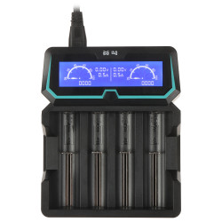Універсальная працэсарная зарадная прылада LCD Li-Ion Ni-MH Ni-Cd Функцыя Power Bank 4 каналы Хуткая рэактывацыя элементаў XTAR 