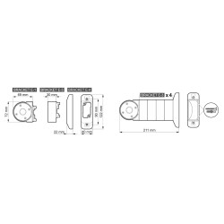 ขาตั้งแบบโมดูลาร์สำหรับเครื่องตรวจจับภายนอกอาคาร AGATE AOCD-250 ติดผนังและเพดาน สีขาว ปรับได้ อุปกรณ์เสริมระบบสัญญาณกันขโมย SATE