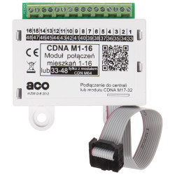 Modulo di chiamata per centralino citofonico analogico 16 abbonati sistema CDN installazione multifilare accessori ACO CDNA-M1-1