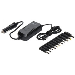 Univerzálny automobilový menič DC/DC pre notebook 90W 11-28V na 12-24V s USB portom a sadou konektorov VOLT DCDC-11-28/12-24